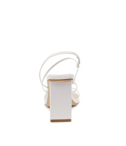 GEANIE HEEL SS OFF WHITE LEATHER