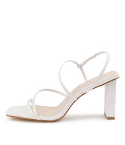GEANIE HEEL SS OFF WHITE LEATHER