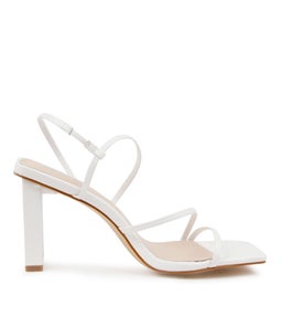 GEANIE HEEL SS OFF WHITE LEATHER