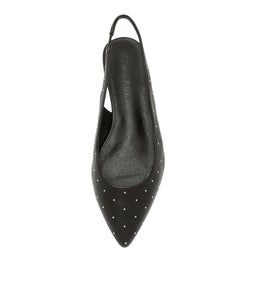 MAZE FLAT SS BLACK STUD LEATHER