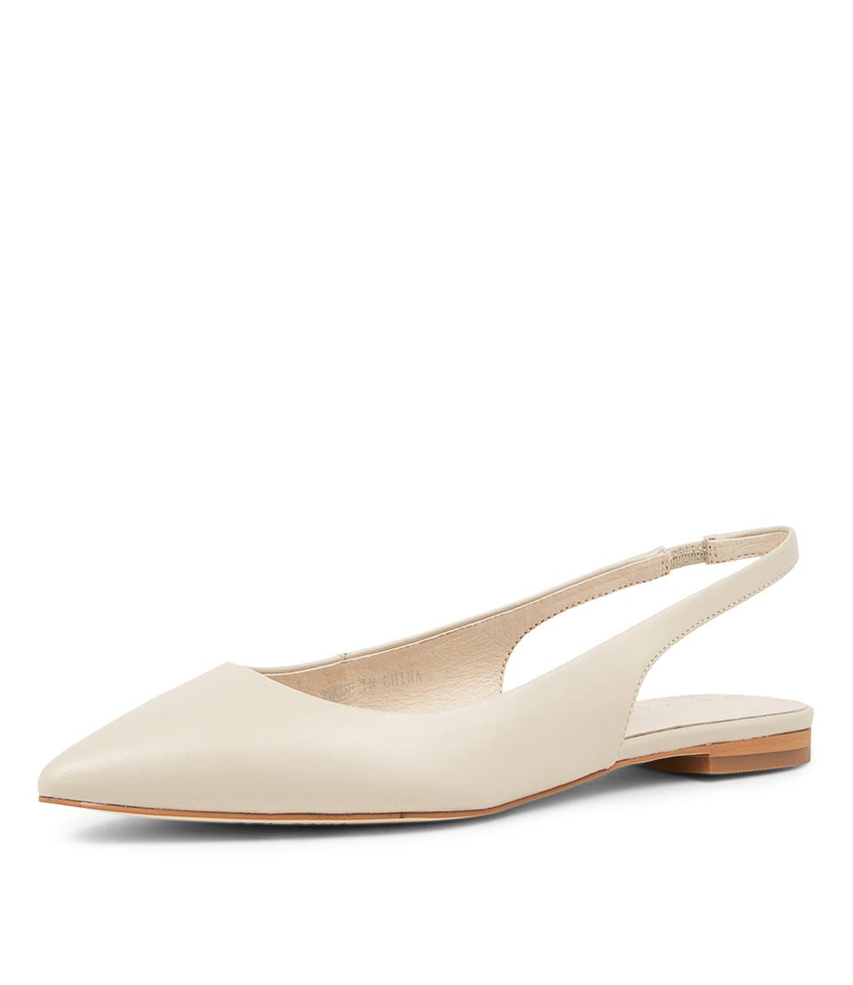 Maze Taupe Leather Slingback Flats by Sol Sana Shop Online at Styletread