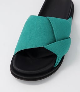 MELLOW FOOTBED SS DK TEAL LINEN