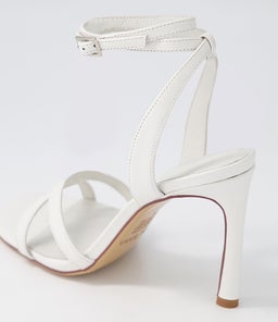 MONACO HEEL SS WHITE LEATHER