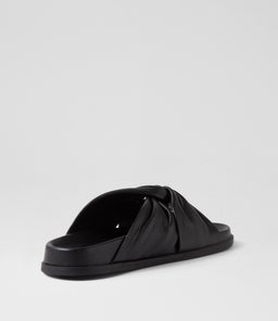 ELISE FOOTBED SS BLACK LEATHER