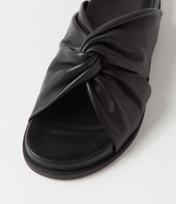 ELISE FOOTBED SS BLACK LEATHER