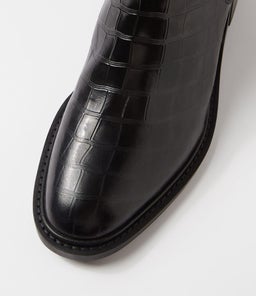 CHELSEA SS BLACK CROC LEATHER