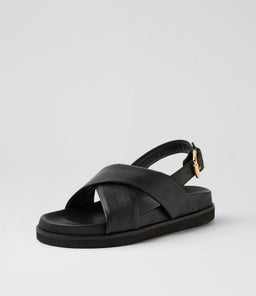 VIVA FOOTBED SS BLACK LEATHER