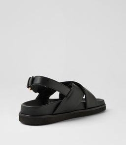 VIVA FOOTBED SS BLACK LEATHER