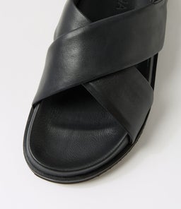 VIVA FOOTBED SS BLACK LEATHER