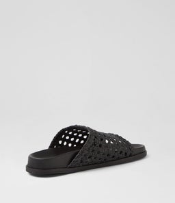 MACRA FOOTBED SS BLACK LEATHER