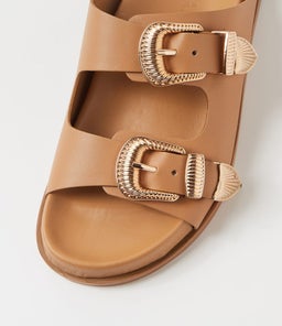 AMALFI FOOTBED SS TAN LEATHER