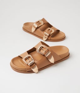 AMALFI FOOTBED SS TAN LEATHER