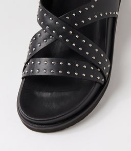 VAPETTO FOOTBED SS BLACK LEATHER