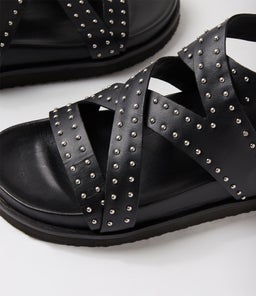 VAPETTO FOOTBED SS BLACK LEATHER