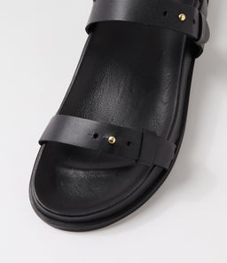 TRITAN FOOTBED SS BLACK LEATHER