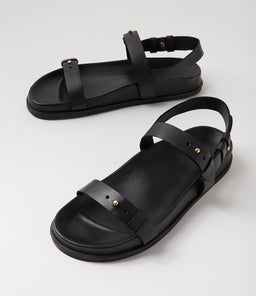 TRITAN FOOTBED SS BLACK LEATHER