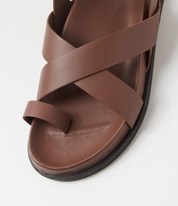 HITCH FOOTBED SS COCOA LEATHER