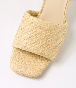 LENNY MULE SS NATURAL RAFFIA
