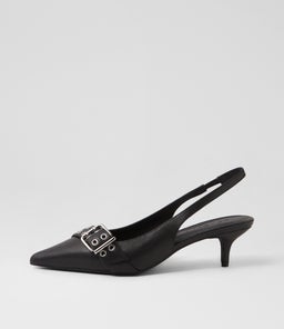 SADELLE HEEL SS BLACK LEATHER