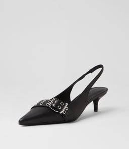 SADELLE HEEL SS BLACK LEATHER