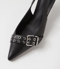 SADELLE HEEL SS BLACK LEATHER