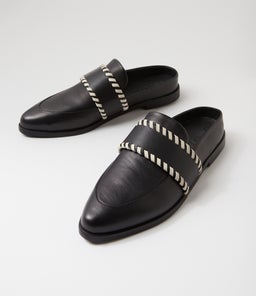 CROSBY SLIDE SS BLACK LEATHER