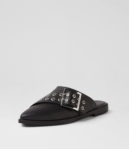 WOOSTER SLIDE SS BLACK LEATHER