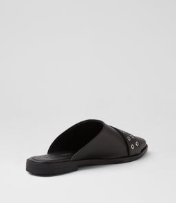WOOSTER SLIDE SS BLACK LEATHER