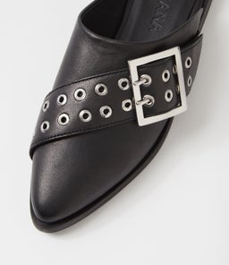 WOOSTER SLIDE SS BLACK LEATHER