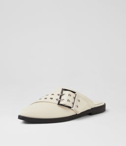 WOOSTER SLIDE SS OFF WHITE LEATHER