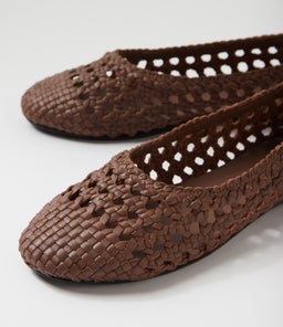 GREENE BALLET SS COCOA WEAVE LEATHER