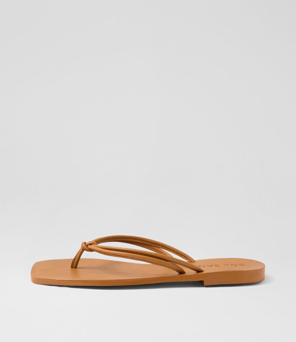 Ines Sandal Tan Leather Thongs Ines Sandal Tan Leather Thongs