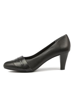 JANINA BLACK SNAKE LEATHER