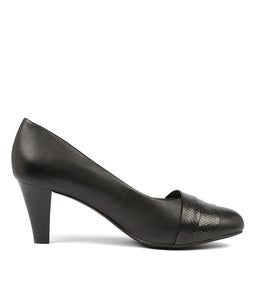 JANINA BLACK SNAKE LEATHER