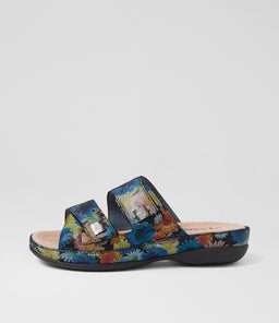 SHARGOLD SU BLACK FLORAL MOSAIC SUEDE