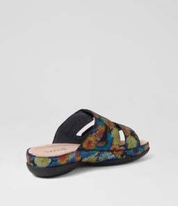 SHARGOLD SU BLACK FLORAL MOSAIC SUEDE