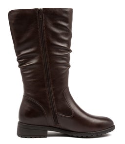 EZRA SU DK BROWN TUMBLE LEATHER