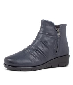 MAXIE SU NAVY LEATHER