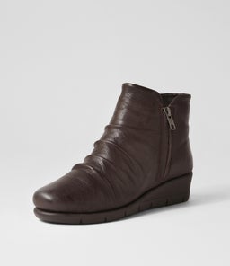 MAXIE SU DK BROWN LEATHER