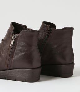 MAXIE SU DK BROWN LEATHER