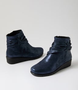 MONET SU NAVY METALLIC SUEDE