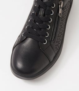 ZARINA SU BLACK BLACK LEATHER