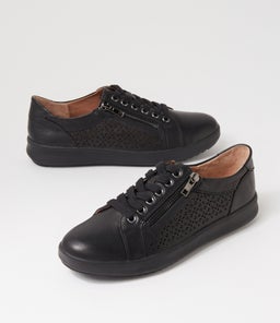 ZARINA SU BLACK BLACK LEATHER