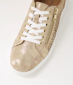 ZARINA SU TAUPE&GOLD SHIMMER LEATHER