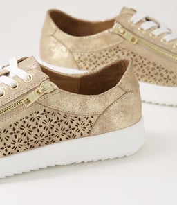 ZARINA SU TAUPE&GOLD SHIMMER LEATHER