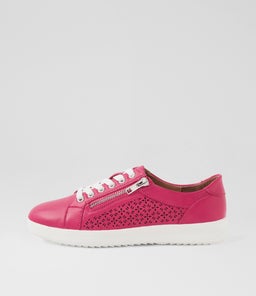 ZARINA SU DK FUCHSIA WHITE SOLE LEATHER
