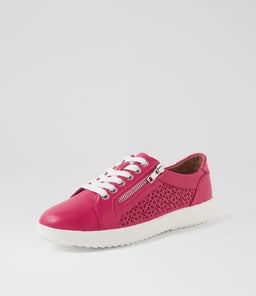 ZARINA SU DK FUCHSIA WHITE SOLE LEATHER