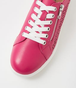 ZARINA SU DK FUCHSIA WHITE SOLE LEATHER