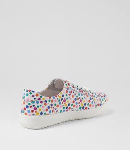 ZARINA SU RAINBOW POLKA SNAKE LEATHER