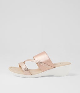 PARALEE SU ROSE GOLD SPARKLE LEATHER ELASTIC